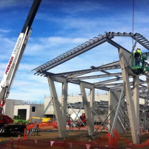 Premier Cranes steel erection