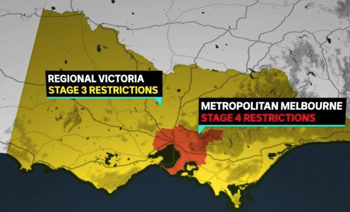 Map of Coronavirus Restrictions in Victoria