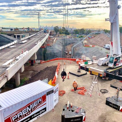 Premier Cranes helps with the West Gate Tunnel Project